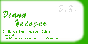 diana heiszer business card