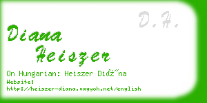 diana heiszer business card